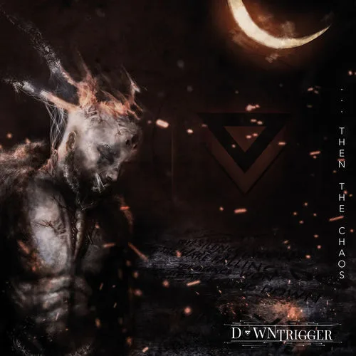 Pochette sombre et incandescente du single Astrayed de Down Trigger.