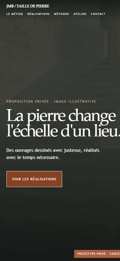 Version mobile de l’ouverture éditoriale Héritage 2.